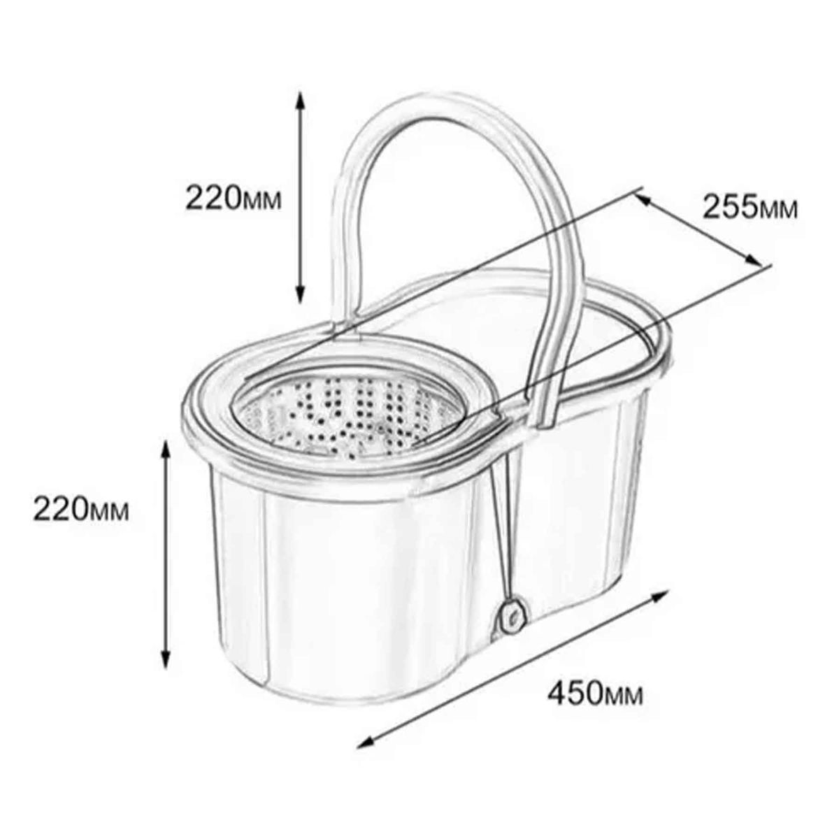 GENERICO - Mopa Giratoria 360 Trapeador Material Pp Con Centrifuga