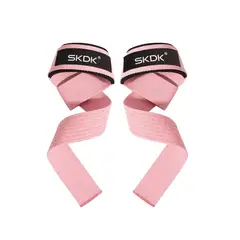 GENERICO - MUÑEQUERAS STRAPS CORREA LEVANTAMIENTOS PESAS ROSA