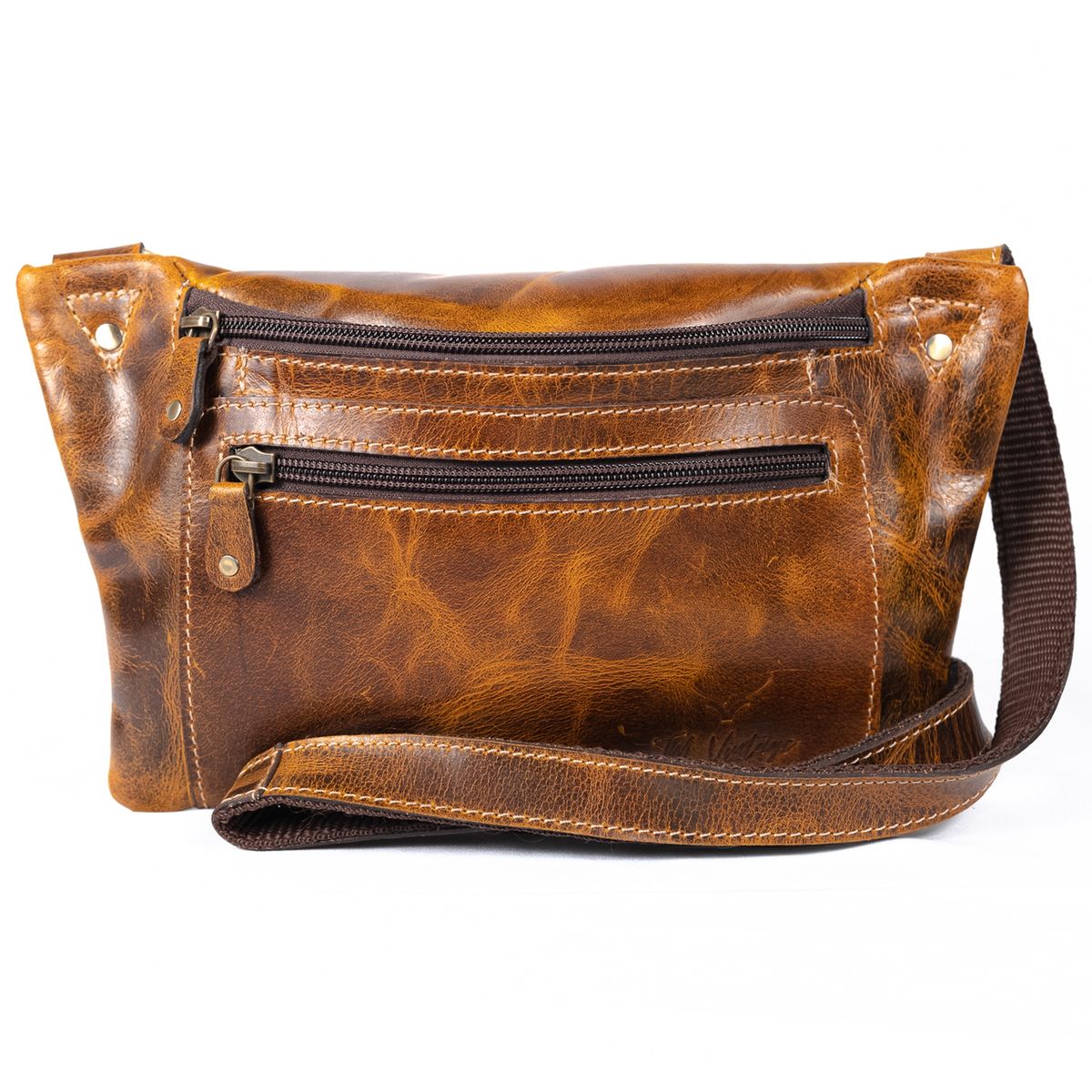 JM VINTAGE - Bandolera Unisex Cuero Modelo Mayra