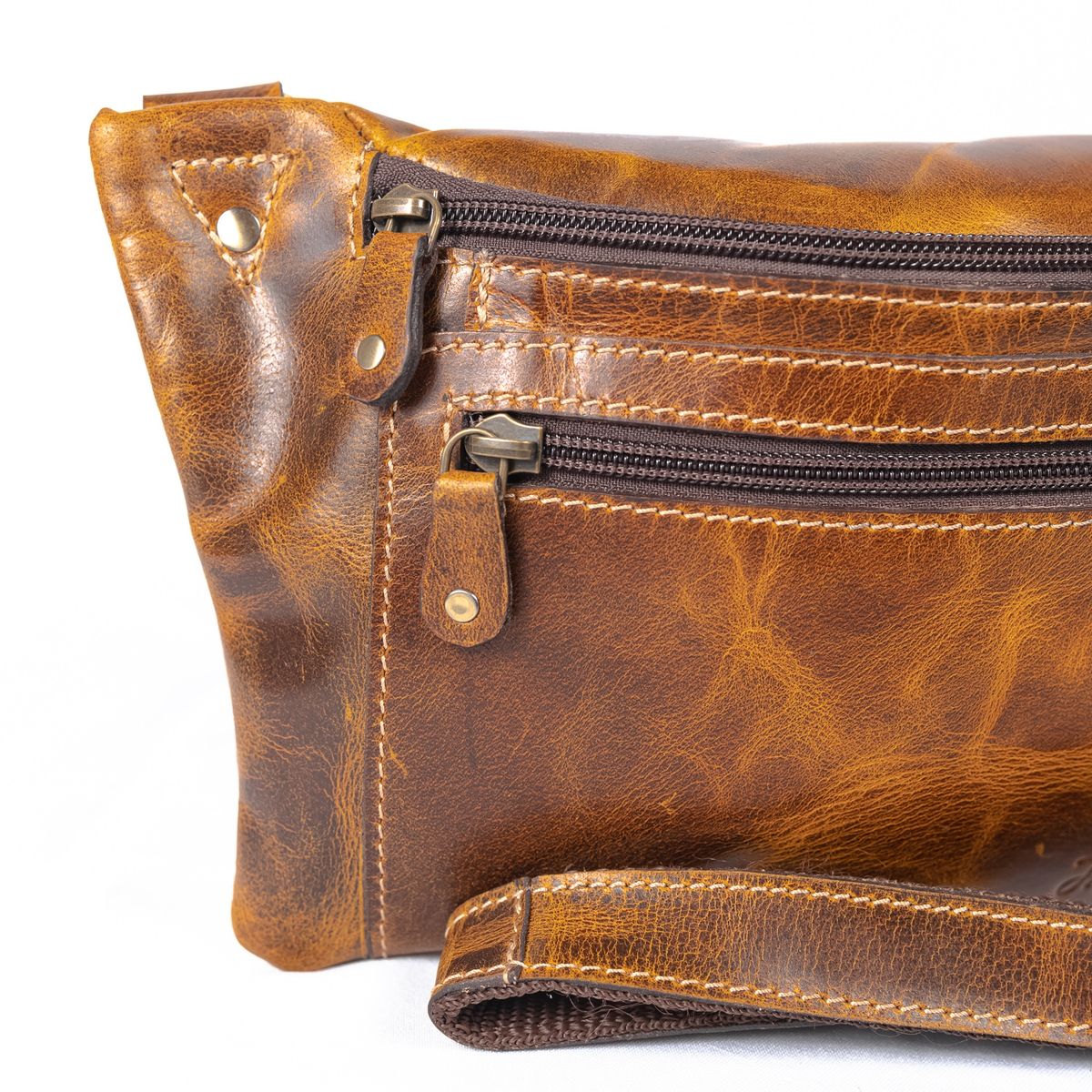 JM VINTAGE - Bandolera Unisex Cuero Modelo Mayra