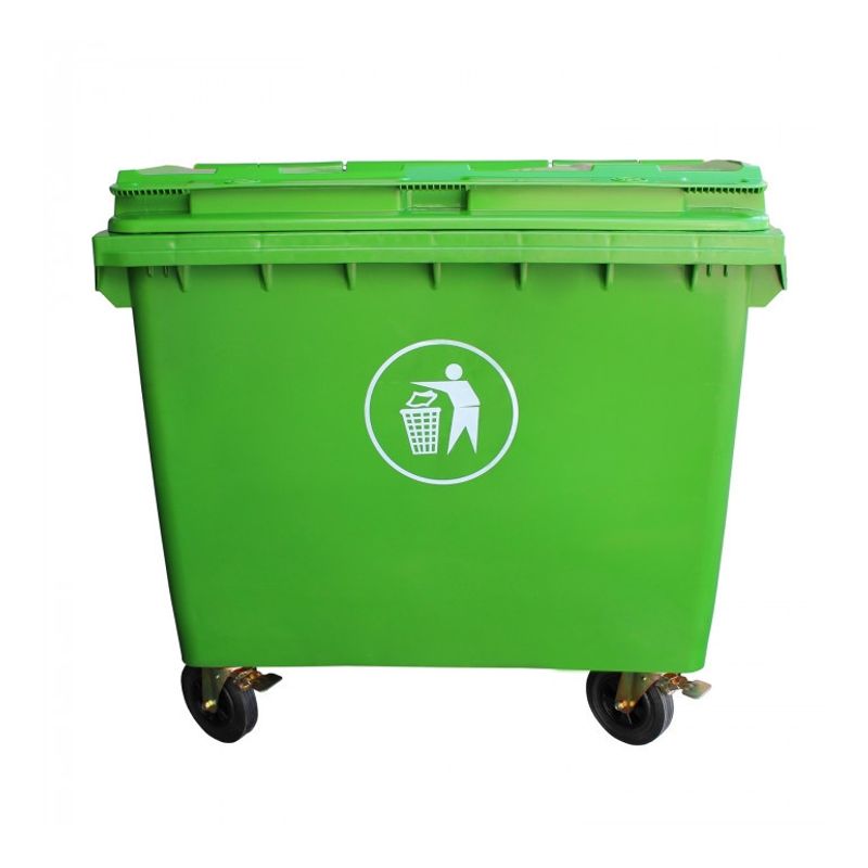 GENERICO - CONTENEDOR DE BASURA 1100 LTS VERDE