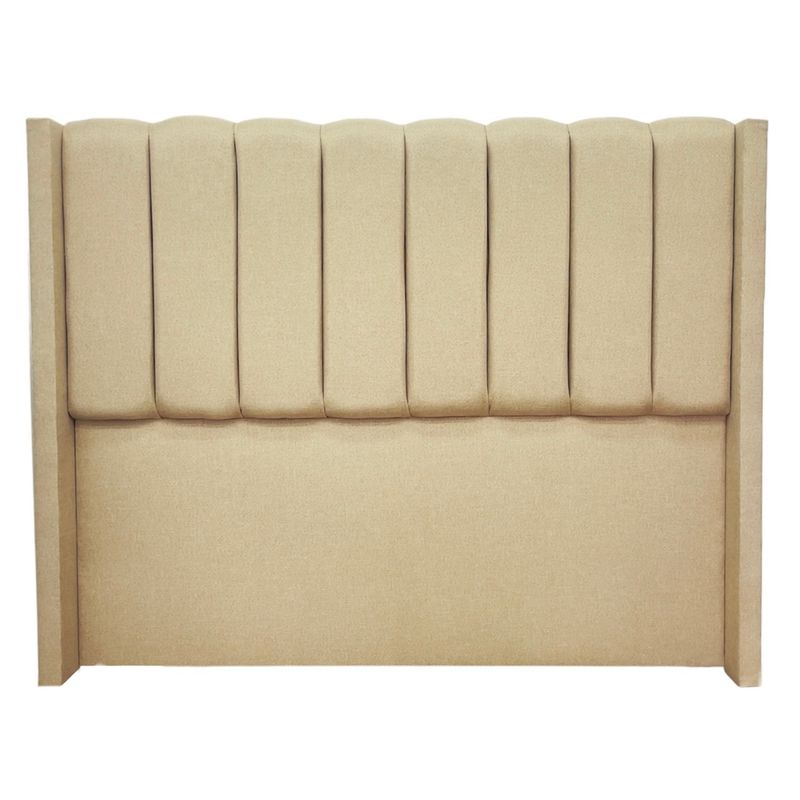 GENERICO - Respaldo para cama 2 plazas Lineal con brazos Lino arena