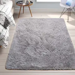 GENERICO - Alfombras Peludas Gris 200x240 cm Extra Suave