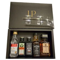 5 Miniaturas Licores en caja para regalar