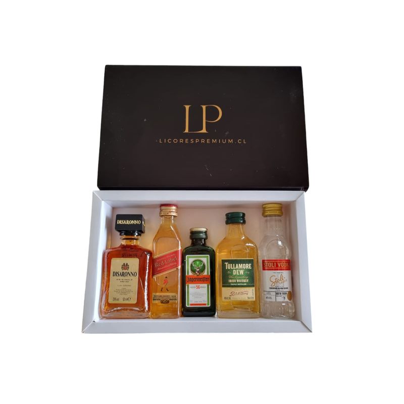JACK DANIELS - 5 Miniaturas Licores  en caja para regalar