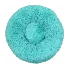 GENERICO - Cama Felpa Peludas De 50 Cm Para Mascotas Perros Celeste