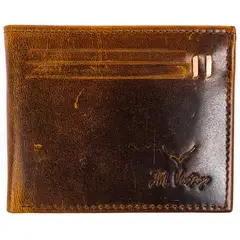 JM VINTAGE - Billetera Cuero Modelo Benjamin