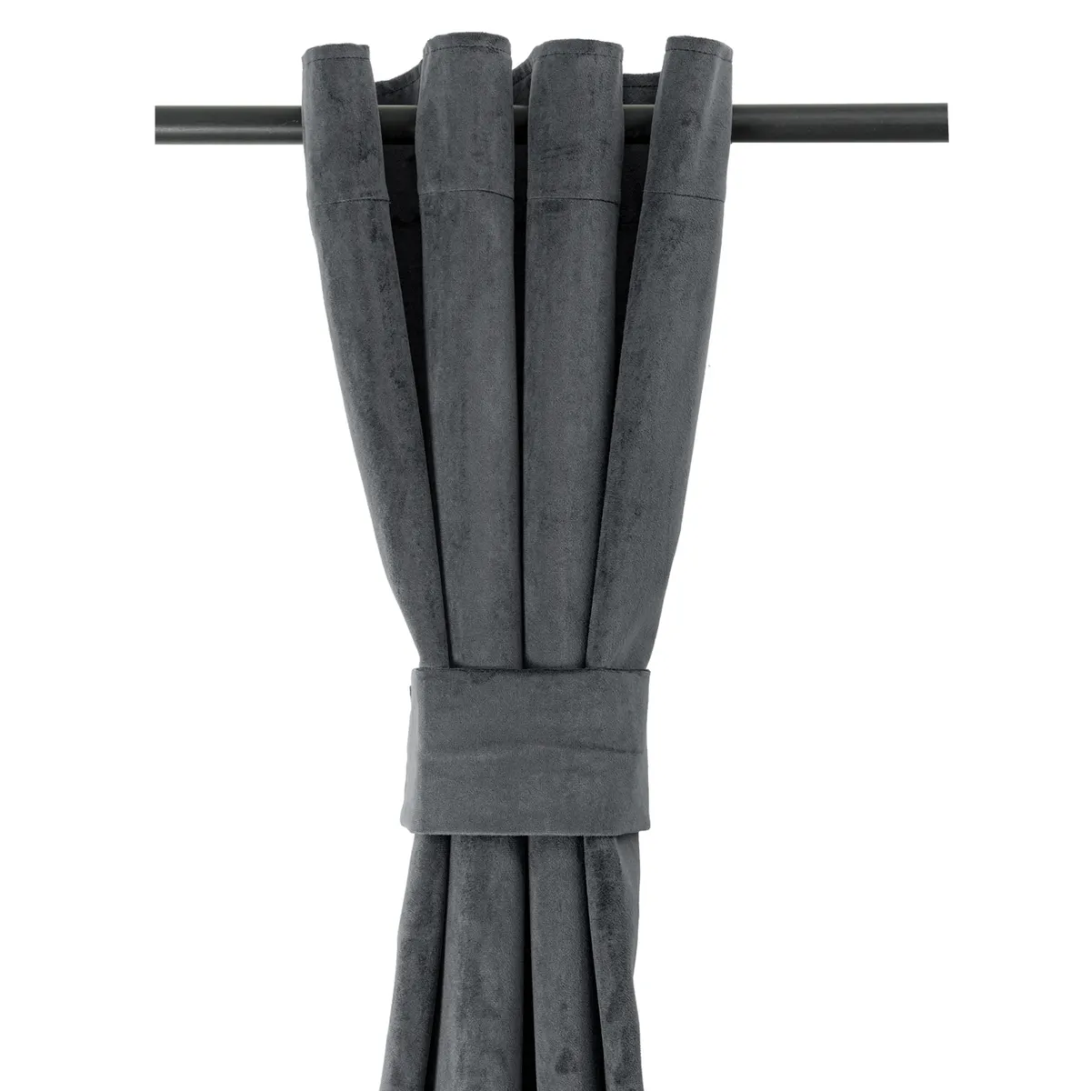 MASEL - Cortina De Felpa New Velvet  Gris 140 X220