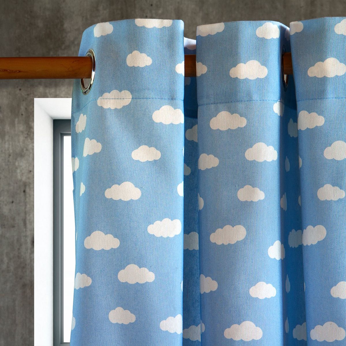 MASEL - Cortina lona española nube azul 140 x 225