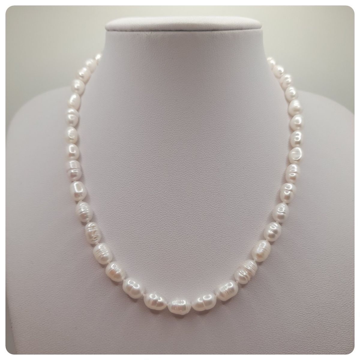 CAT JOYAS - Collar perlas de rio naturales broche de plata 925