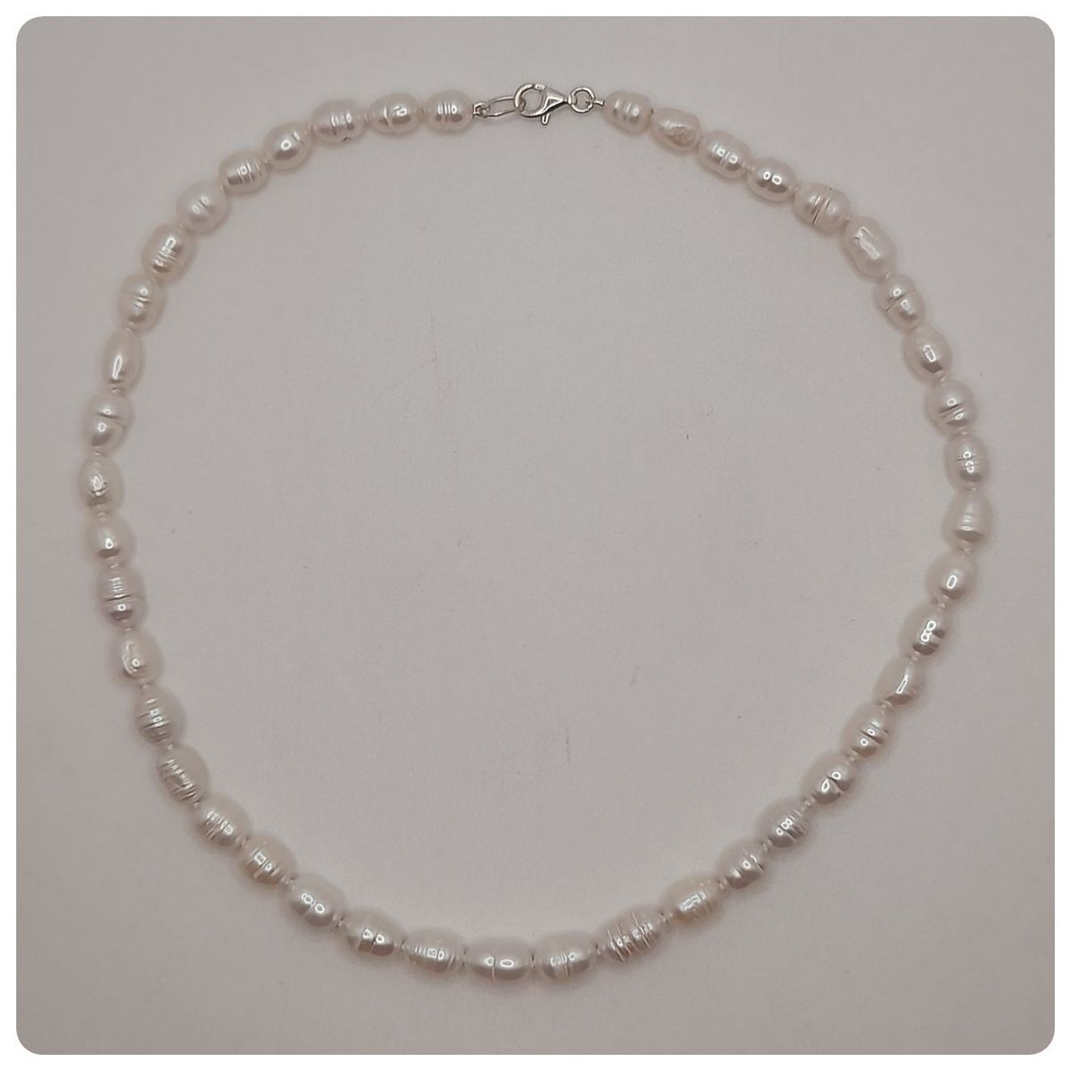 CAT JOYAS - Collar perlas de rio naturales broche de plata 925