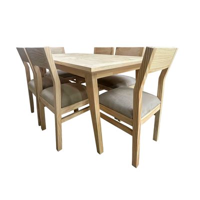 Imagen 2 del producto COMEDOR VENDETTA 90x150 6 sillas beige