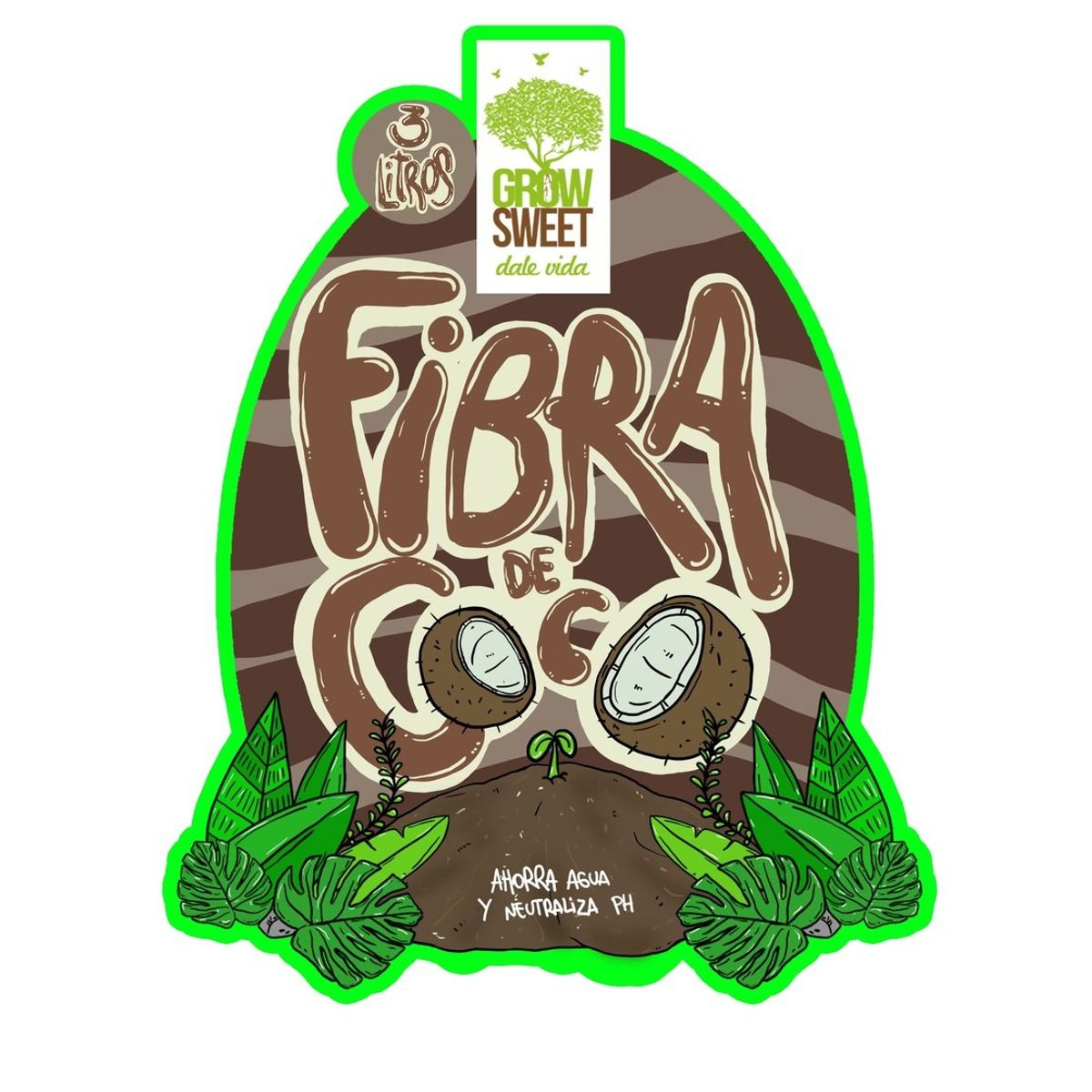 GROW SWEET - Pack 40L - Fibra de Coco Perlita Humus y Turba Rubia
