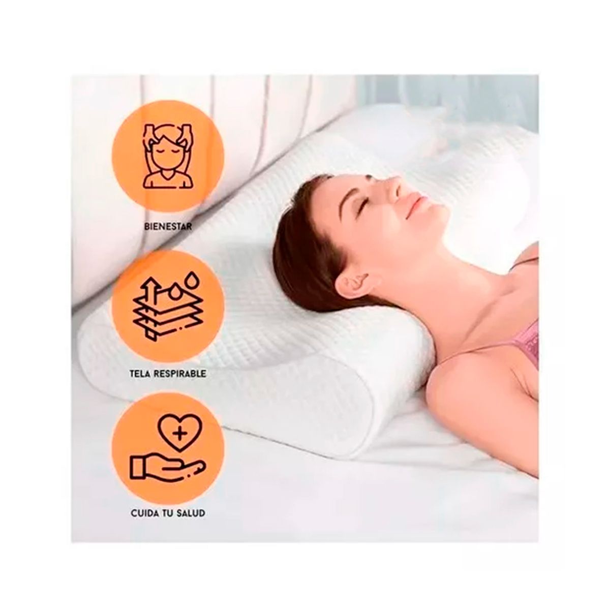 GENERICO - Almohada Cervical Viscoelástica Flex Memory