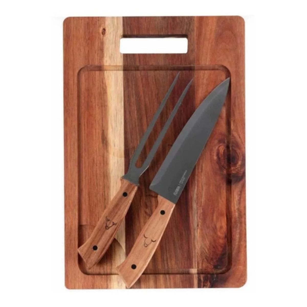 WAYU - Set Parrillero Wayu Tabla  cuchillo  tenedor