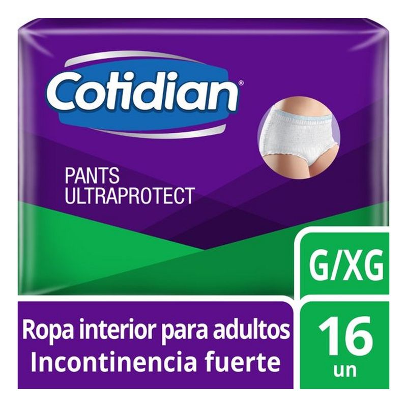 FIRST CARE - COTIDIAN PAÑAL CALZÓN TALLA G/XG - 16 UNIDADES