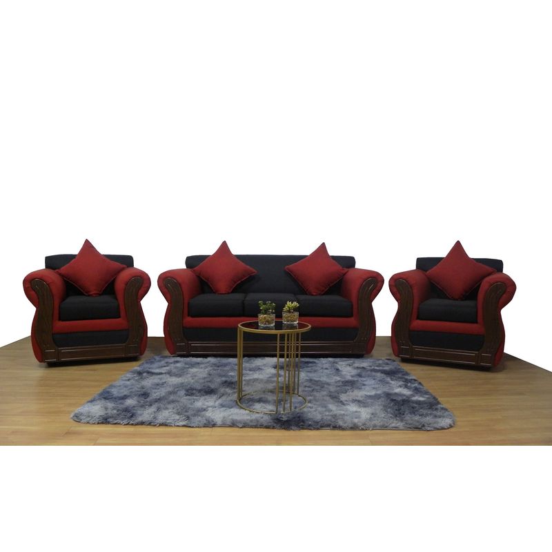 ALMORE - JGO LIVING EMILIA 311 BI ROJO NEGRO ALMORE
