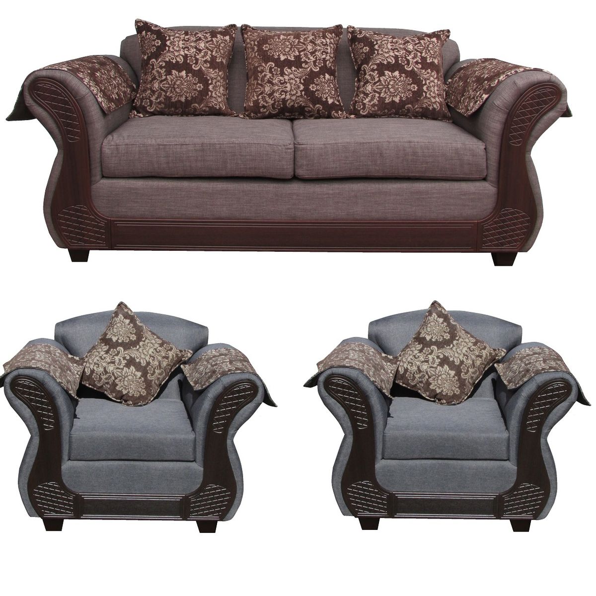 ALMORE - JGO LIVING IRLANDA 211 GRIS CHOCO ALMORE