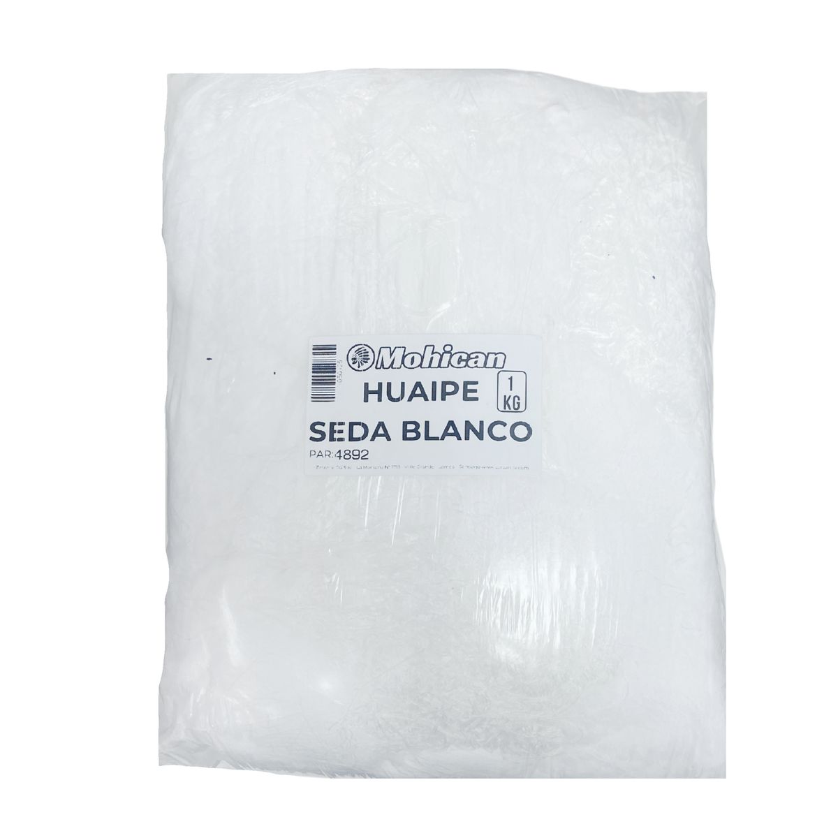 MOHICAN - Huaipe De Seda Blanco Libre de Pelusas Bolsa 1 Kg
