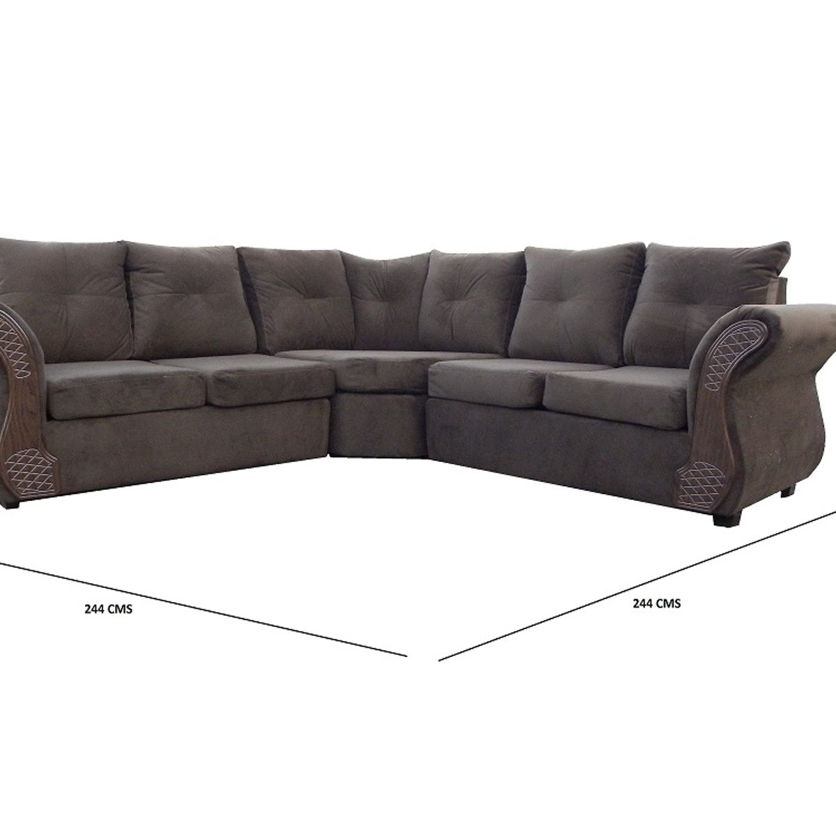 ALMORE - SECCIONAL ATLANTA FELPA CAFÉ CHOCO ALMORE