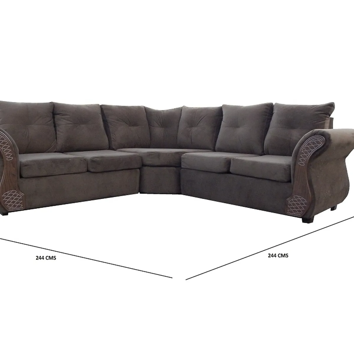 ALMORE - SECCIONAL ATLANTA FELPA CALIPSO CHOCO ALMORE