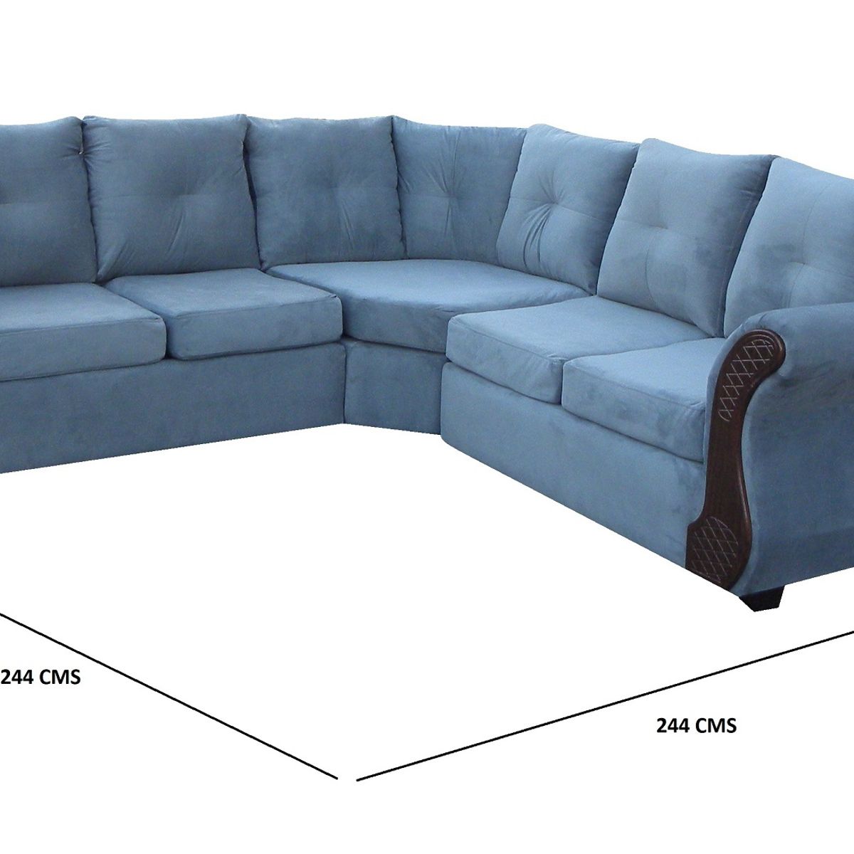 ALMORE - SECCIONAL ATLANTA FELPA GRIS CHOCO ALMORE