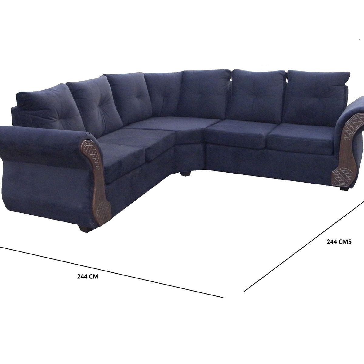 ALMORE - SECCIONAL ATLANTA FELPA NEGRO CHOCO ALMORE