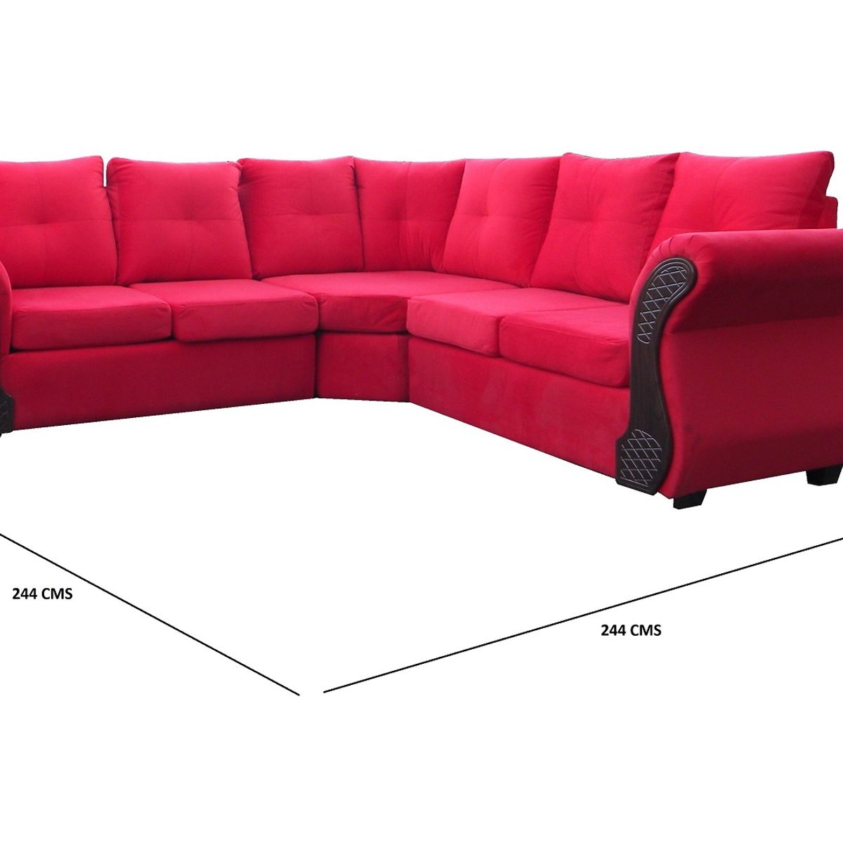 ALMORE - SECCIONAL ATLANTA FELPA ROJO CHOCO ALMORE