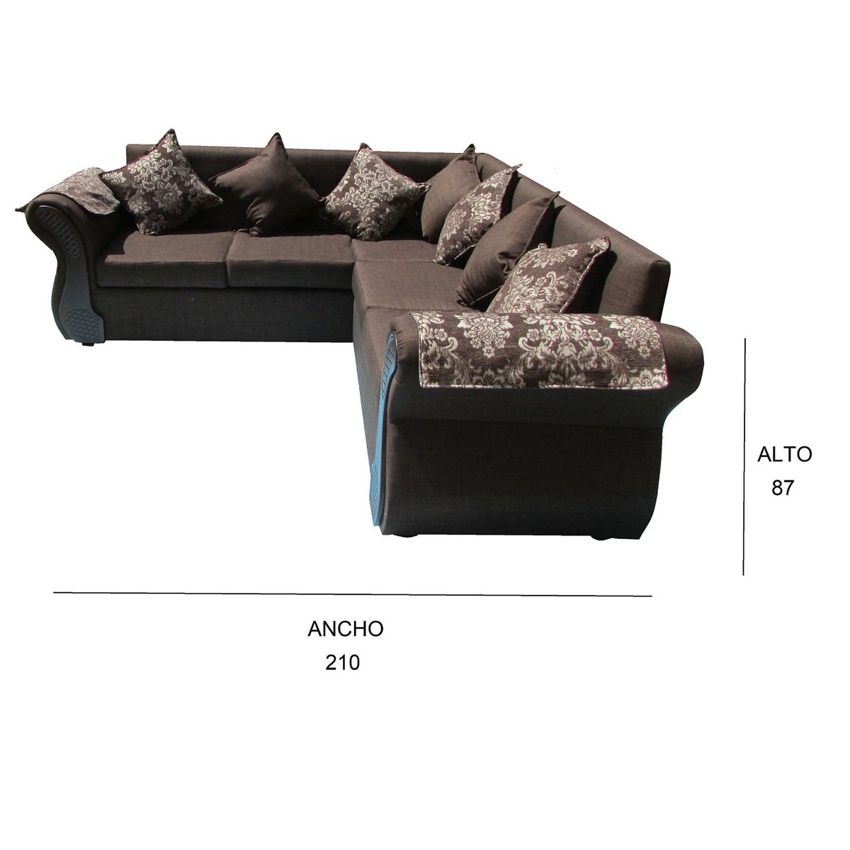 ALMORE - SECCIONAL IRLANDA CAFE CHOCO ALMORE