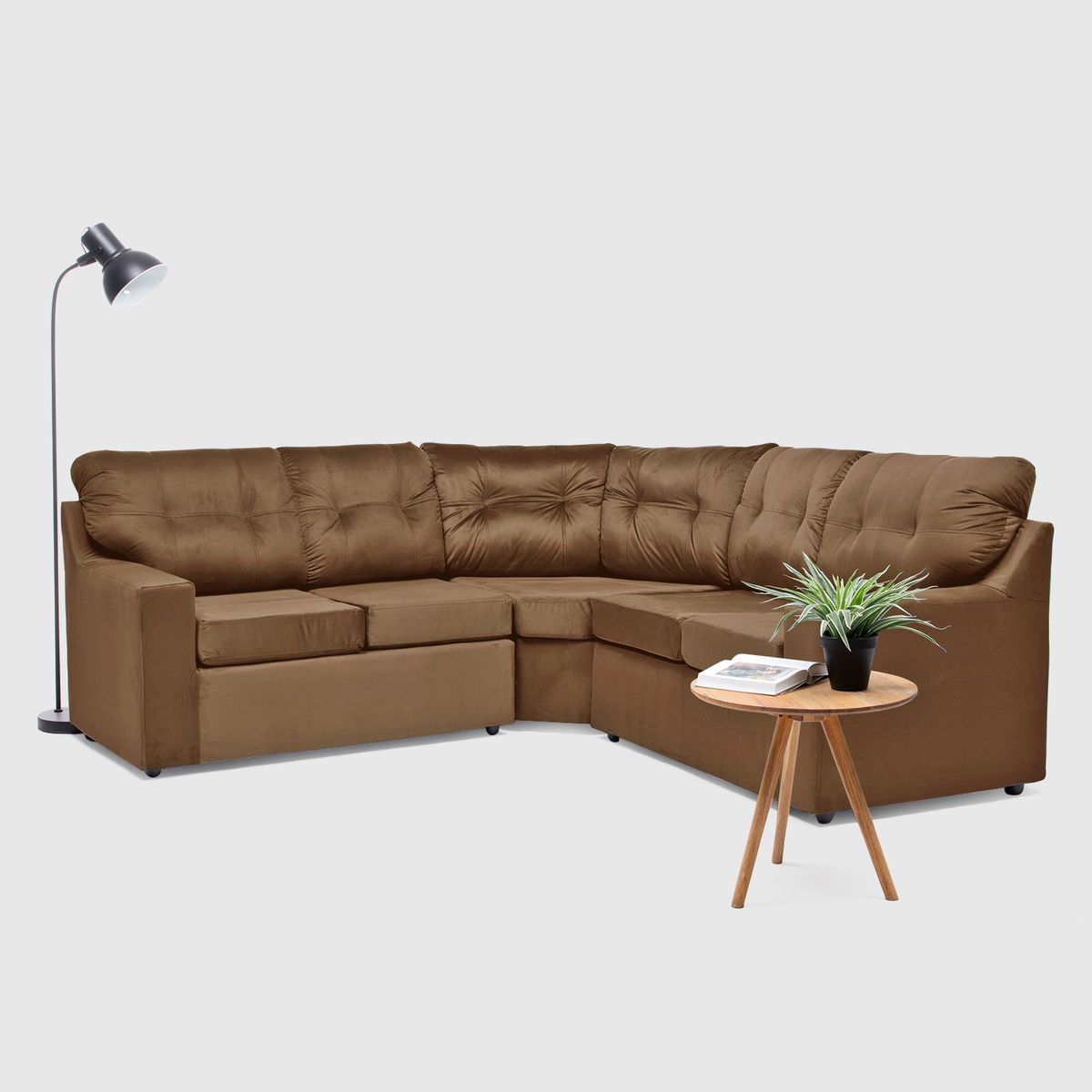 ALMORE - SECCIONAL ITALIA FELPA CAFÉ ALMORE