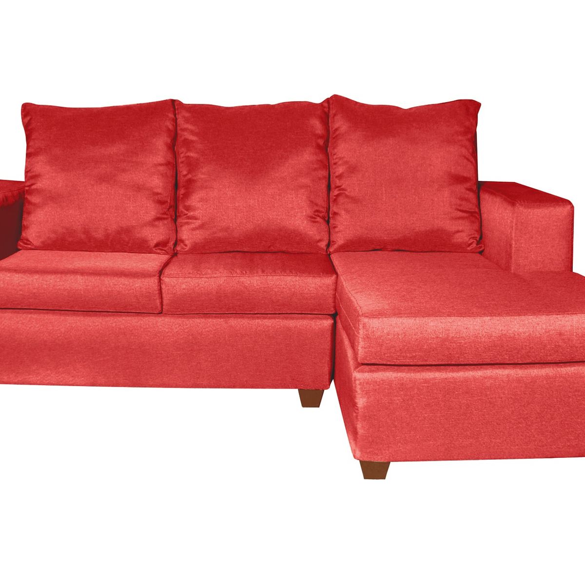 ALMORE - SECCIONAL ROMANO DERECHO 3 CPS ROJO TELA ALMORE