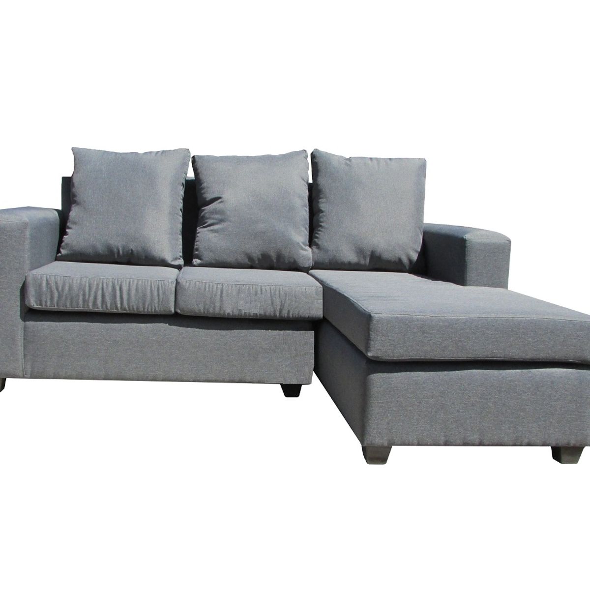 ALMORE - SECCIONAL ROMANO DERECHO 3 CPS TELA GRIS ALMORE