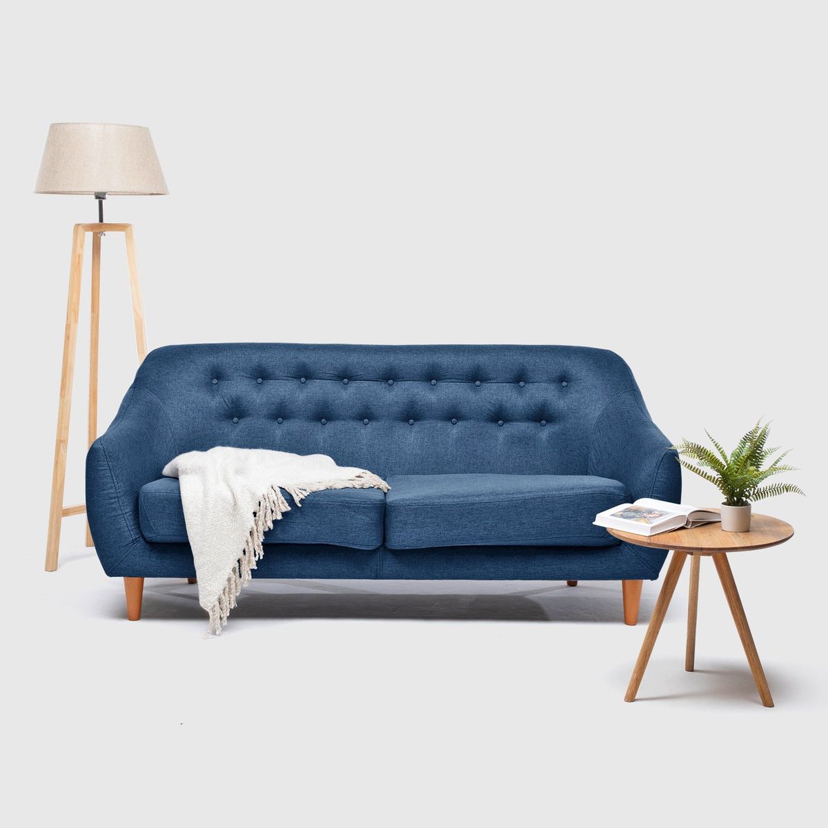 ALMORE - SOFA NORWEIS 2 CPS TELA AZUL ALMORE