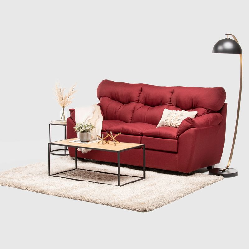 ALMORE - SOFA BELEN 3 CPS TELA ROJO ALMORE