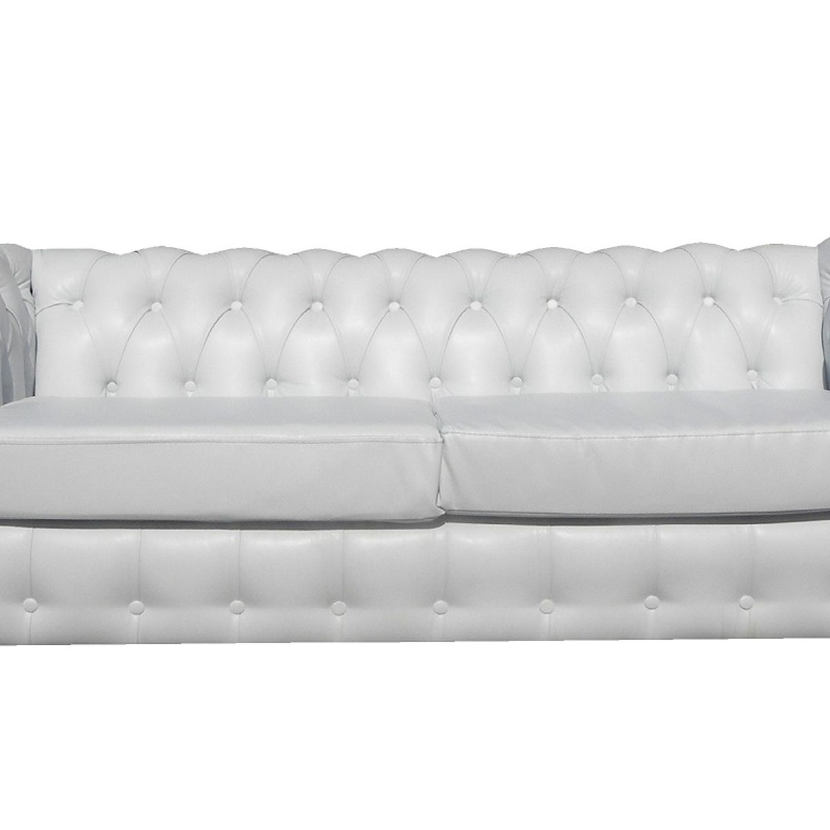 ALMORE - SOFA CAPITONE 3 CPS PU BLANCO ALMORE
