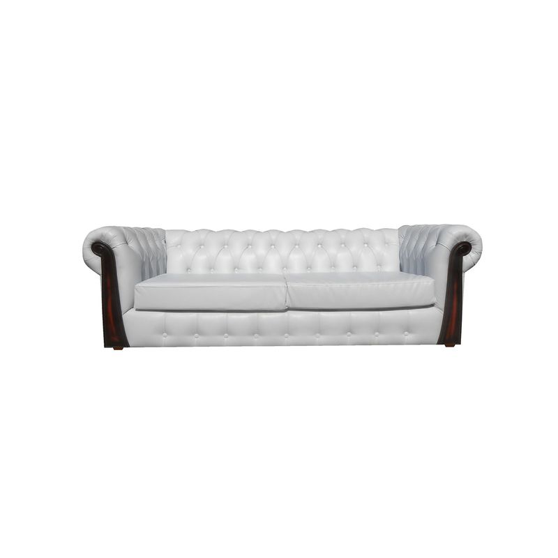 ALMORE - SOFA CAPITONE 3 CPS PU BLANCO ALMORE