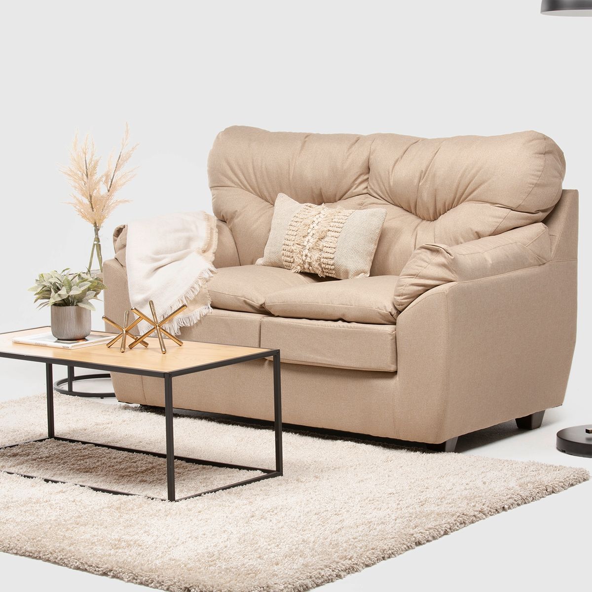 ALMORE - SOFA BELEN 2 CPS TELA BEIGE ALMORE