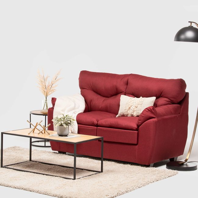 ALMORE - SOFA BELEN 2 CPS TELA ROJO ALMORE