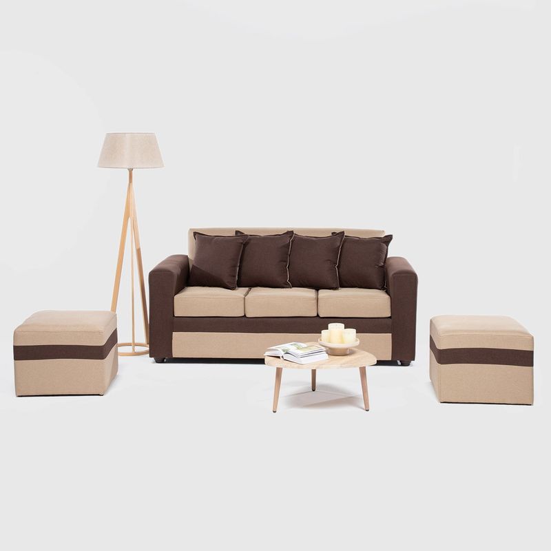 ALMORE - SOFA PARIS 2 POUF CAFÉ BEIGE ALMORE