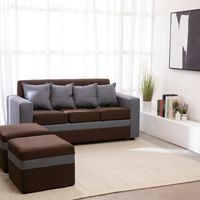 Sofa Paris 2 Pouf Gris Café