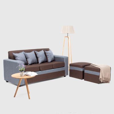 Imagen 2 del producto Sofa Paris 2 Pouf Gris Café