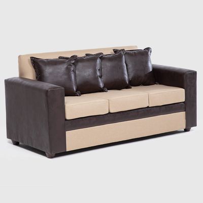 Imagen 2 del producto SOFA PARIS 2 POUF PU CAFÉ BEIGE