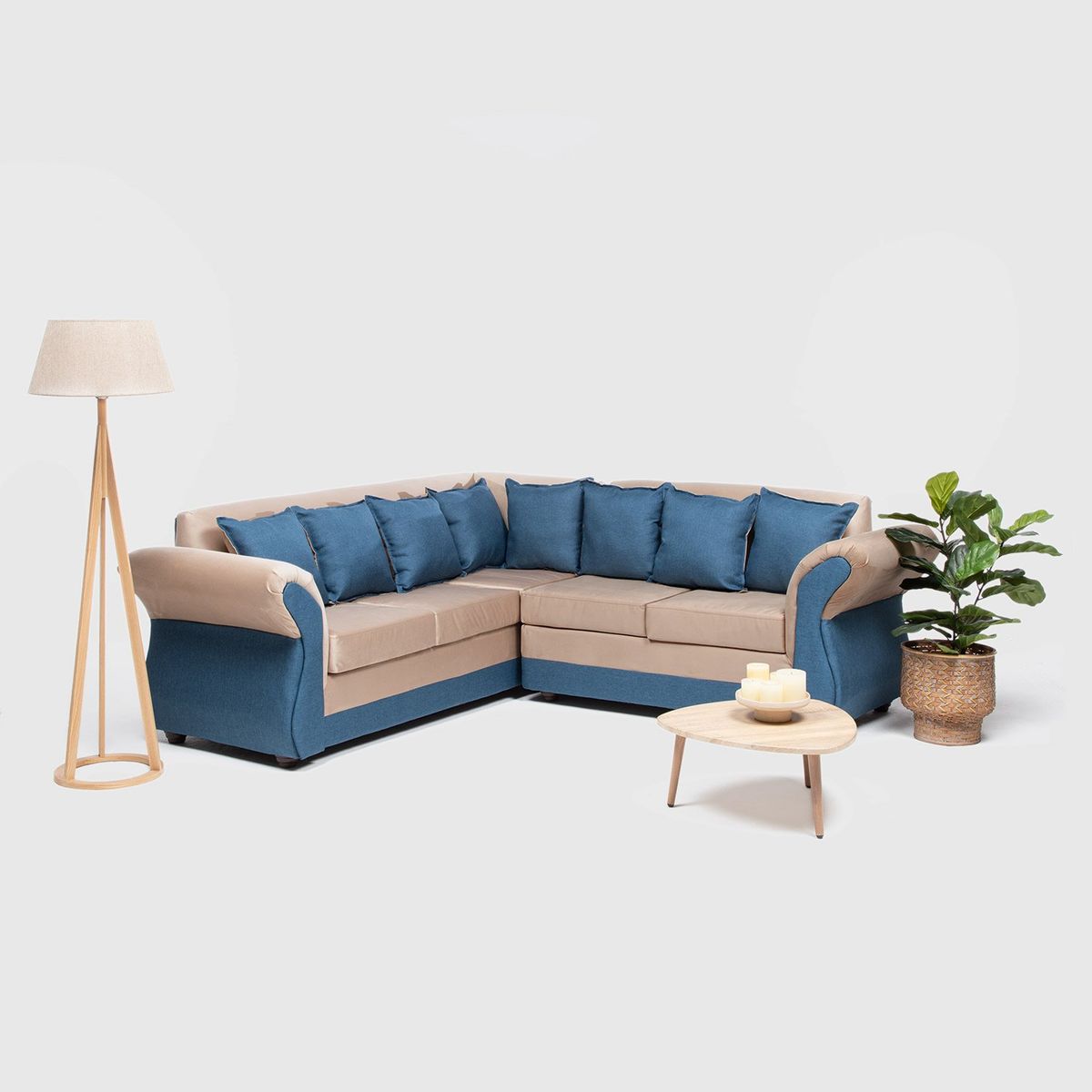 ALMORE - SECCIONAL NEW IRLANDA BI BEIGE AZUL ALMORE