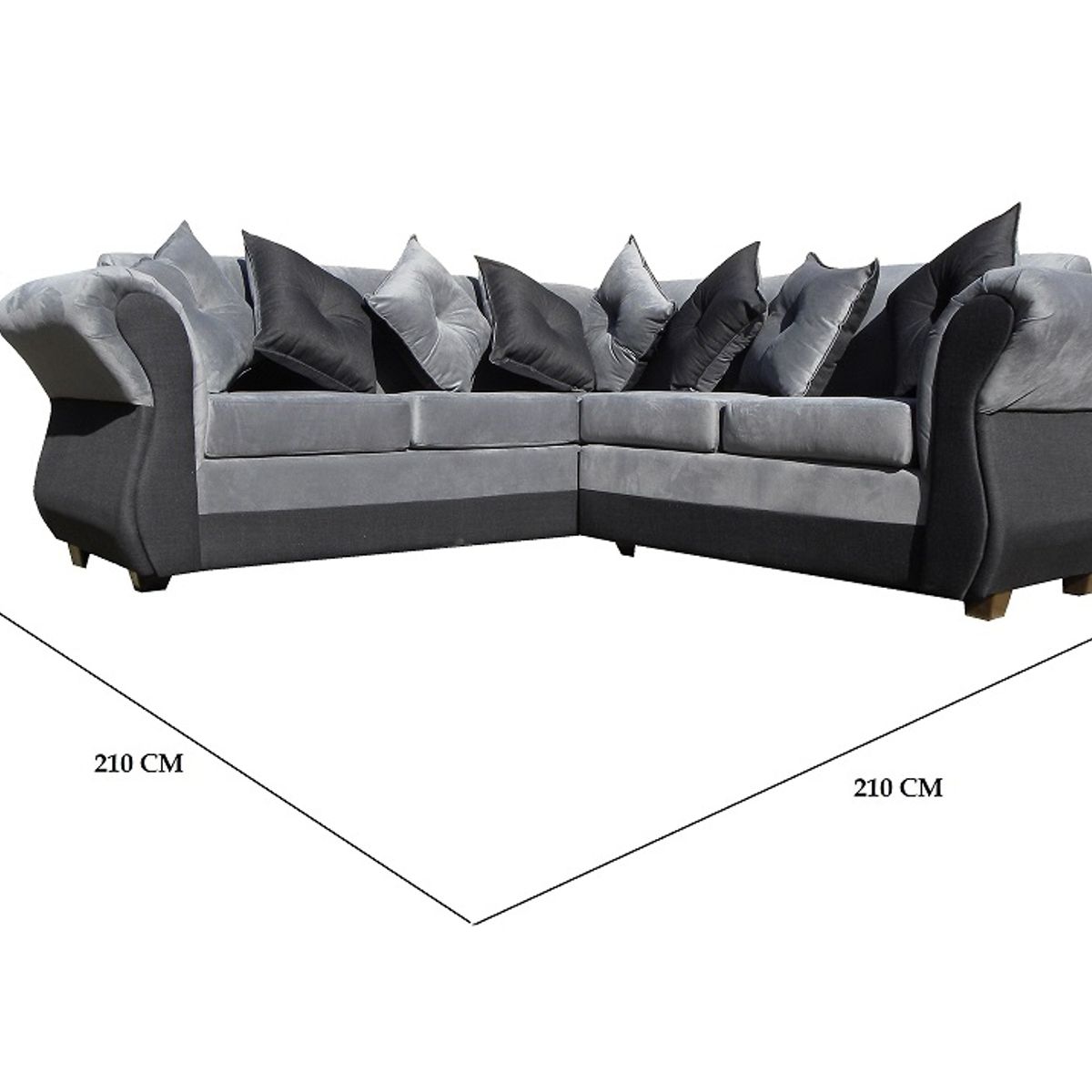 ALMORE - SECCIONAL NEW IRLANDA BI GRIS NEGRO ALMORE