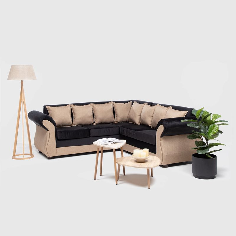 ALMORE - SECCIONAL NEW IRLANDA BI NEGRO BEIGE ALMORE