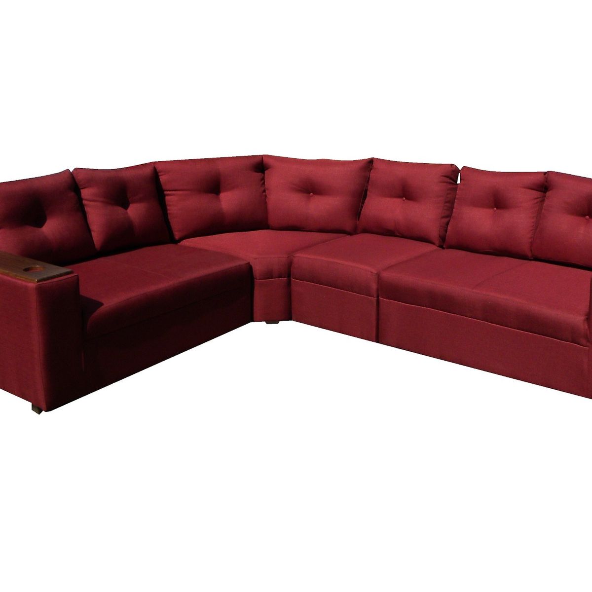 ALMORE - SECCIONAL WILSON 6 CPS TELA ROJO ALMORE