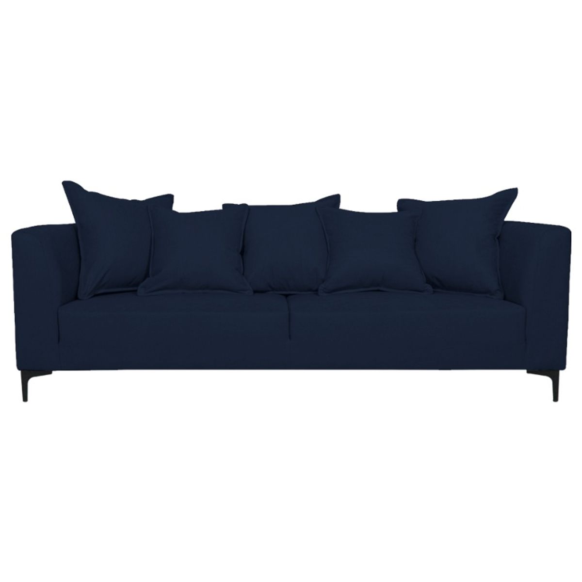 SOFAS HOME - SOFA CORDELIA CHENILLE TIPO LINO AZUL 2 CUERPOS