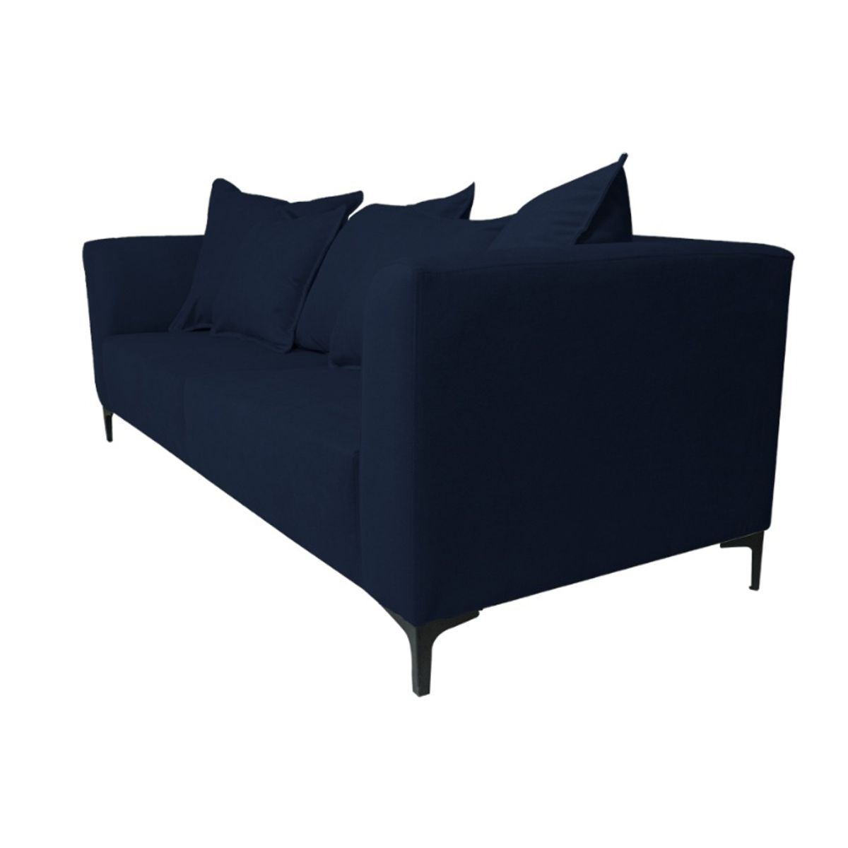 SOFAS HOME - SOFA CORDELIA CHENILLE TIPO LINO AZUL 2 CUERPOS