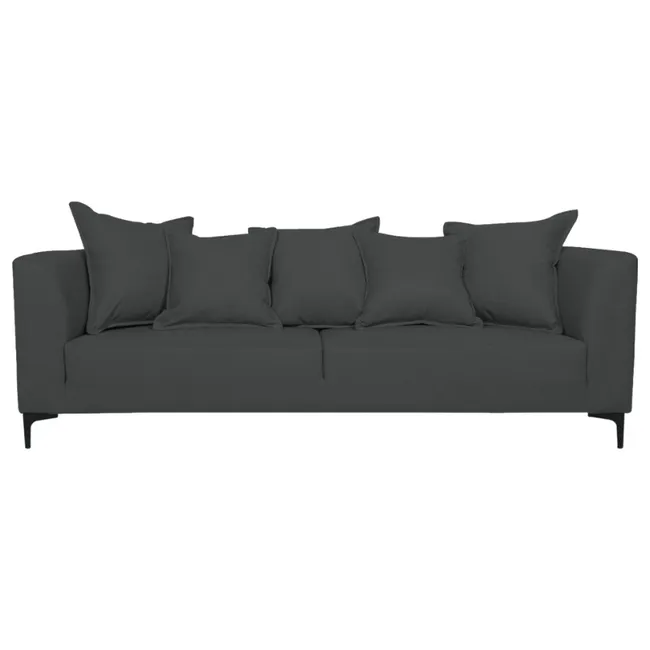 SOFAS HOME - SOFA CORDELIA CHENILLE TIPO LINO GRAFITO 2 CUERPOS