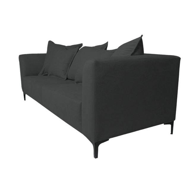 SOFAS HOME - SOFA CORDELIA CHENILLE TIPO LINO GRAFITO 2 CUERPOS
